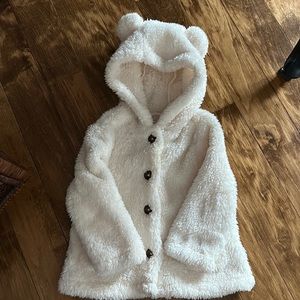 Old Navy cream cozy bear button up 18-24 month jacket
